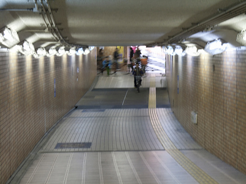 Pedestrian-bicycle-only underpass