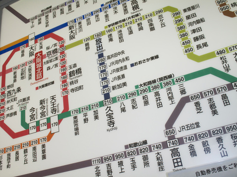 JR West Japan line route map