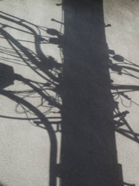 istock Shadow of a Pole on the wall 844904338
