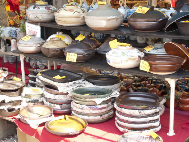 istock Japanese instruments pottery market in 844916770