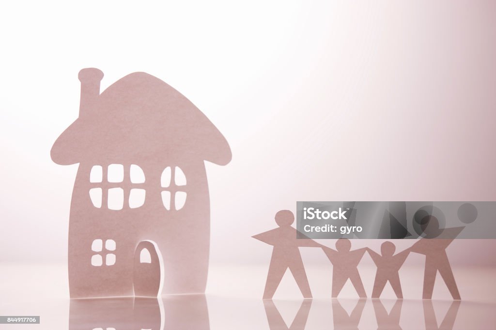 Paper craft family Domestic Life Stock Photo