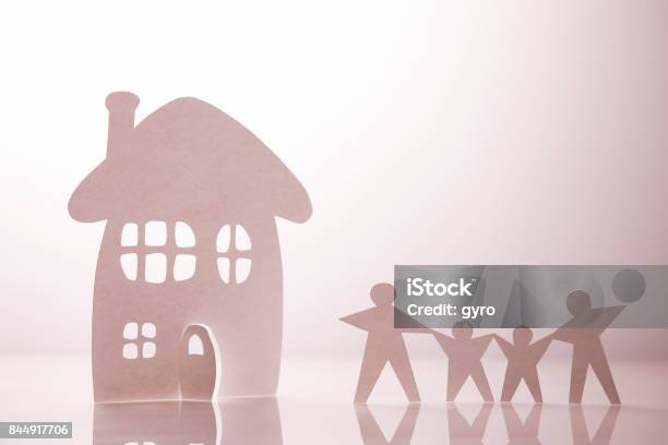 Paper Craft Family Stock Photo - Download Image Now - Domestic Life, Family, House