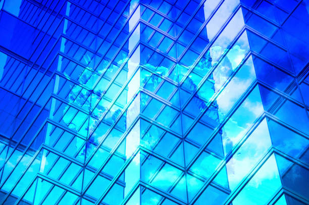 istock Map of the world and building 844923860