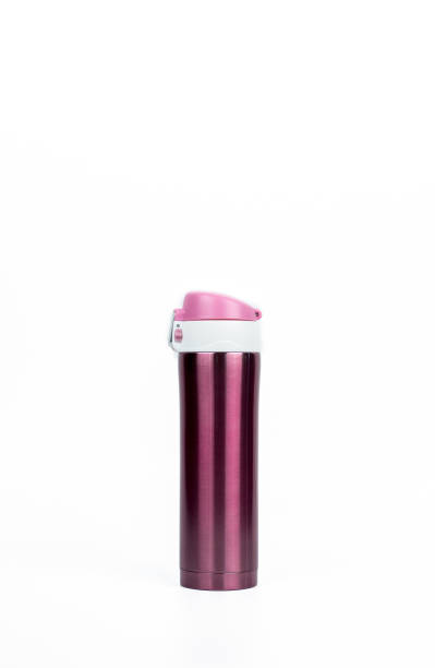 istock Pink thermos bottle isolated on white background with copy space 844927150