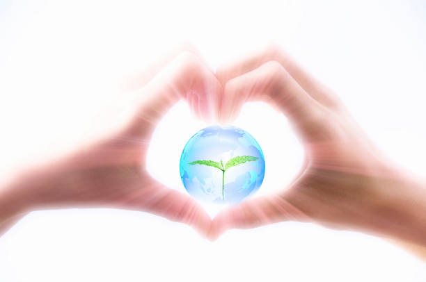 istock Earth in the heart in hand made 844932290