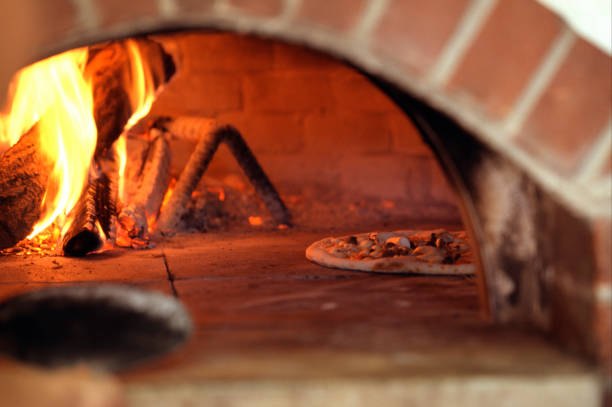 istock Stone kiln baked pizza 844942400