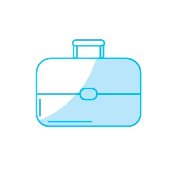 Vector illustration of silhouette business suitcase to save important document