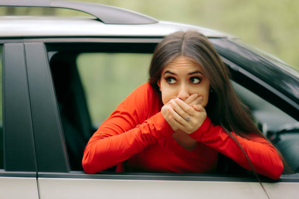istock Car Sick Woman Having Motion Sickness Symptoms 844973836