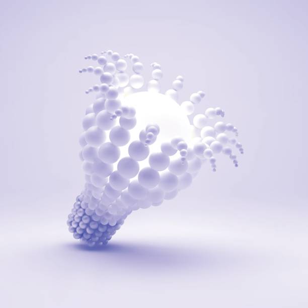istock Lightbulb. Idea Concept. 3D Illustration for Marketing, Website, Business Presentation. 3d Spheres Composition. Vector illustration for Science, Technology, Web Design. Futuristic Technology Style. 844990770