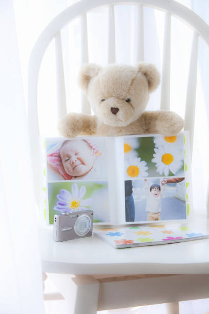 istock Teddy bear with photo album 844995488