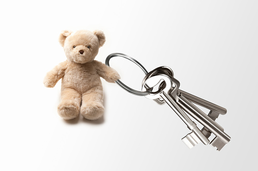 Teddy bear with key