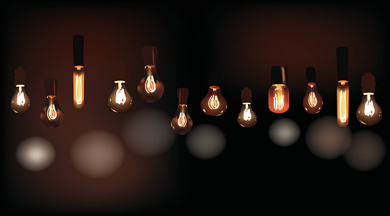 vector image, realistic lights