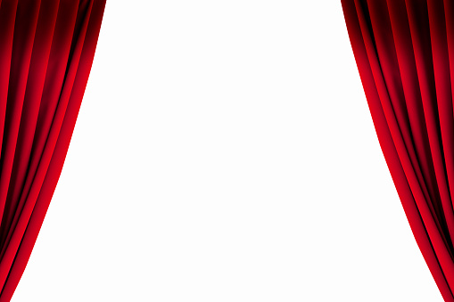 3d stage render, red curtain3d stage render, red curtain