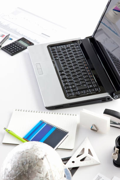istock Laptop and business accessories 845026916