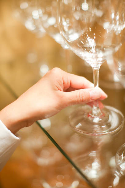 Women take a glass of wine