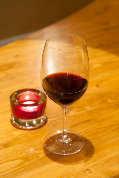 istock Red wine placed on the BAR counter 845037218