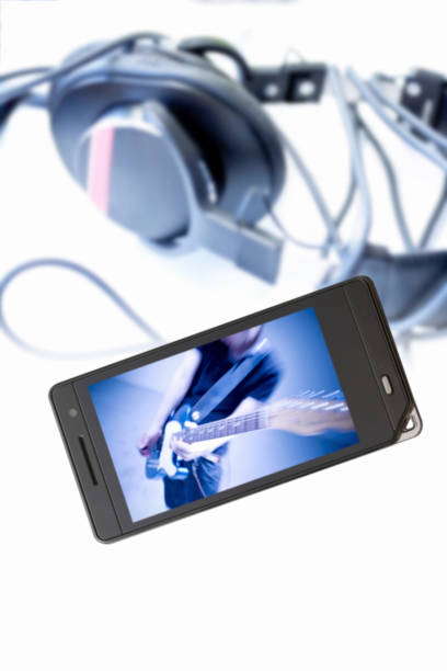 Retro MP3 player on a metal background
