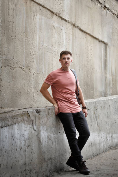Guy in a narrow concrete lane