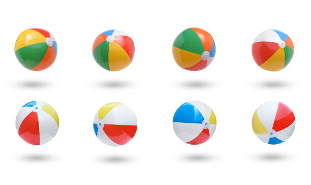 istock Beach balls collection isolated on white background 845047064