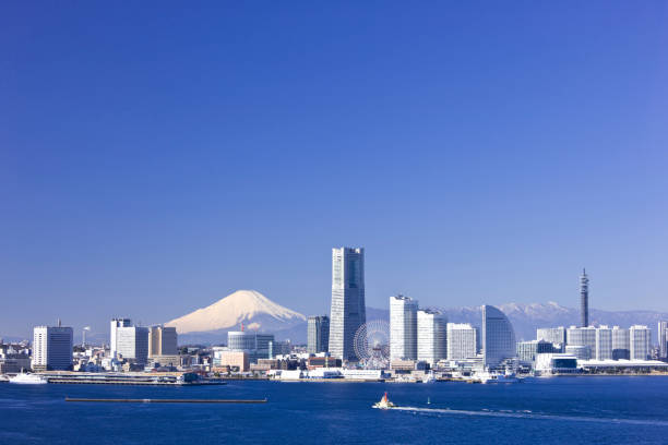 istock Minato Mirai 21 buildings and Mt Fuji 845064870