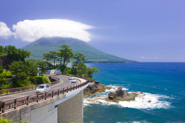 istock Mt. kaimondake takes the clouds and the way 845070072