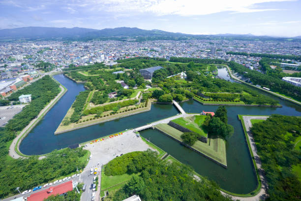 istock Goryokaku Park goryokaku Tower observation room. 845073236
