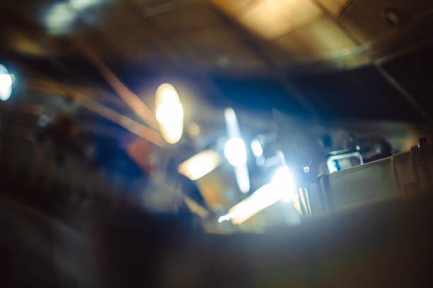istock searchlights hang on the concert stage 845098762