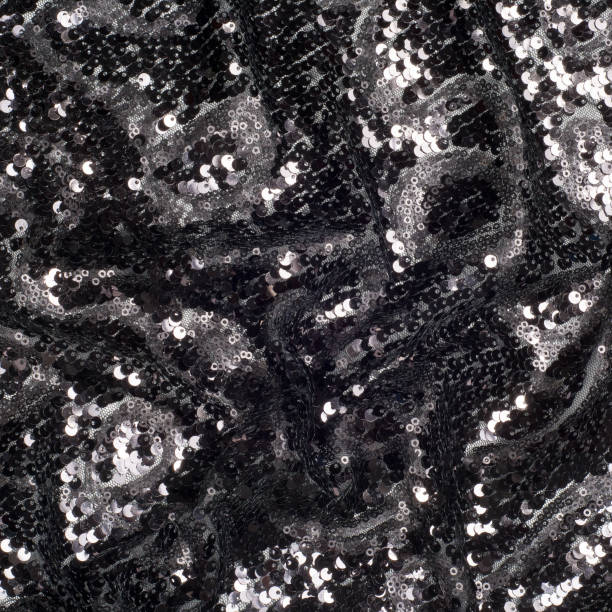 istock The texture of the fabric is black with sequins 845110182