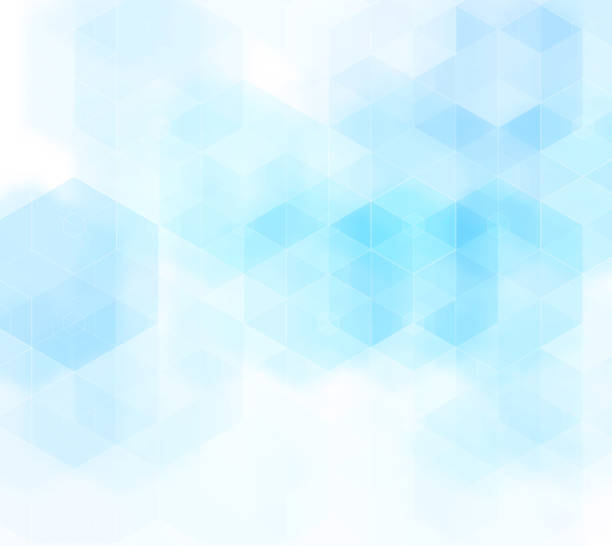 Vector Abstract geometric background. Blue hexagon shape Abstract geometric background. Template brochure design. Blue hexagon shape.Abstract background in medicine construction company brochure template stock illustrations