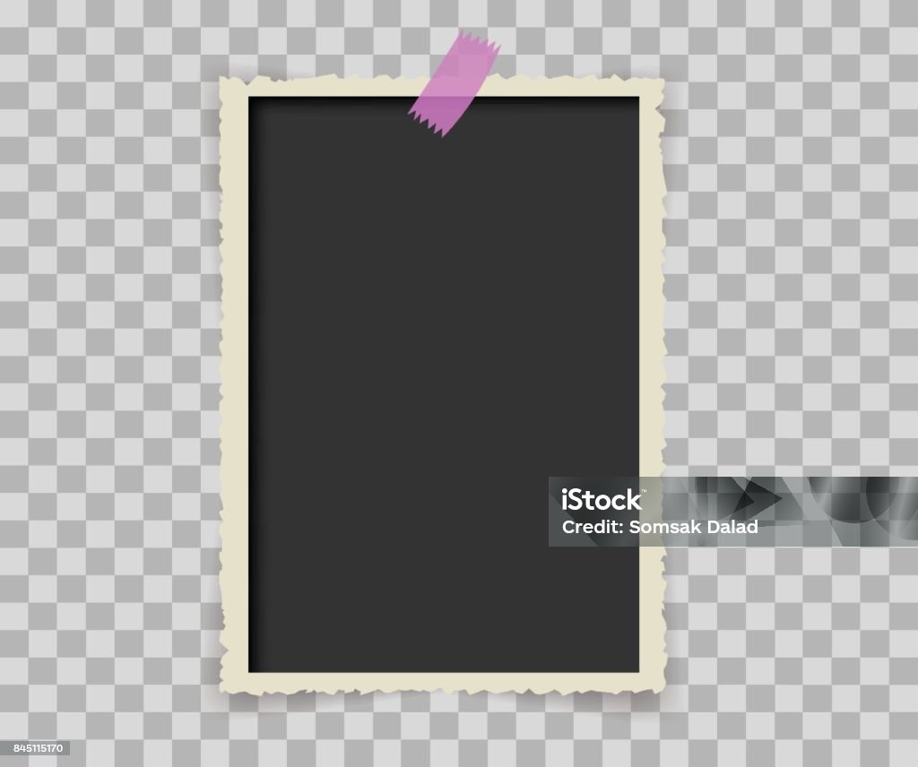 Paper Photo Frame Vector Paper Retro Photo Frame Vector Design Stock Illustration - Download ...