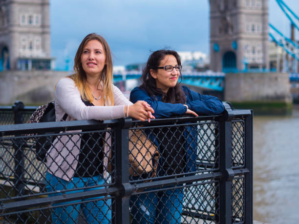 istock Two girls on a sightseeing trip to London 845120748