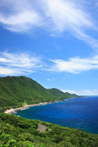 istock Yakushima Island, sea, mountain, blue sky 845129212