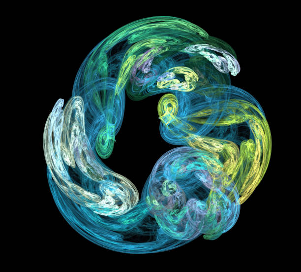 istock image of one Digital Fractal on Black Color 845134028