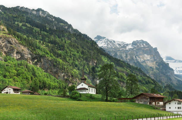 istock Church in the background of mountains 845134748