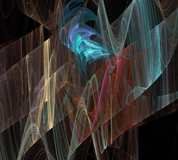 istock image of one Digital Fractal on Black Color 845138238