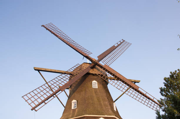 Traditional swedish windmill stock photo