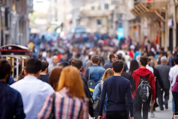 Photo of Crowded Istiklal street in Taxim, Istanbul