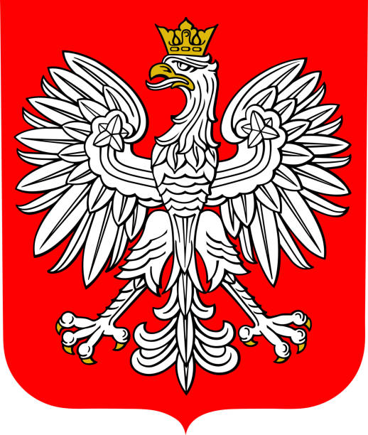 Coat of arms of Poland Coat of arms of Poland, vector illustration. poland stock illustrations