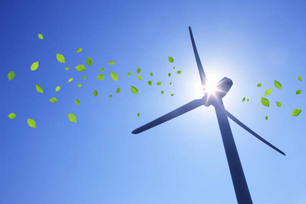 istock Wind turbine and leaves 845170016