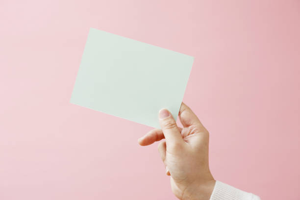 istock Woman with a blue card 845174552