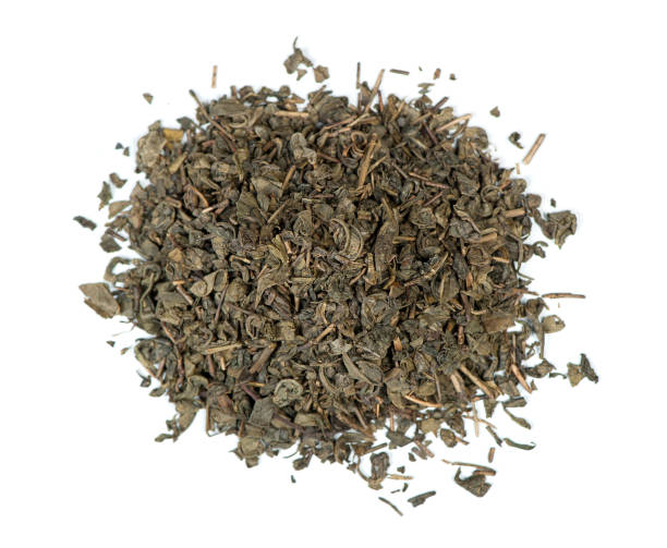 istock Heap of green tea leaves 845174888