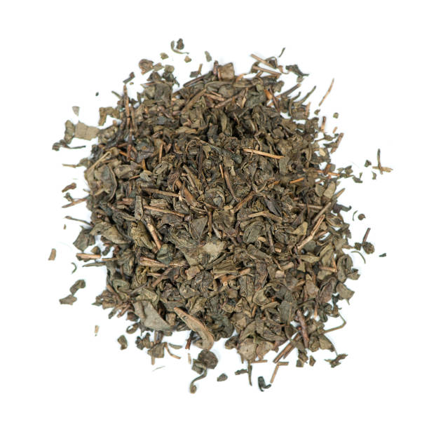 istock Heap of green tea leaves 845174896