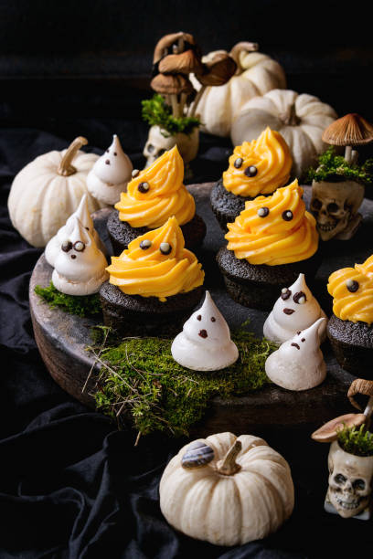 istock Halloween decorated sweet table 845179262