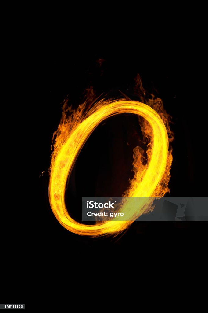 Flame character Alphabet Stock Photo