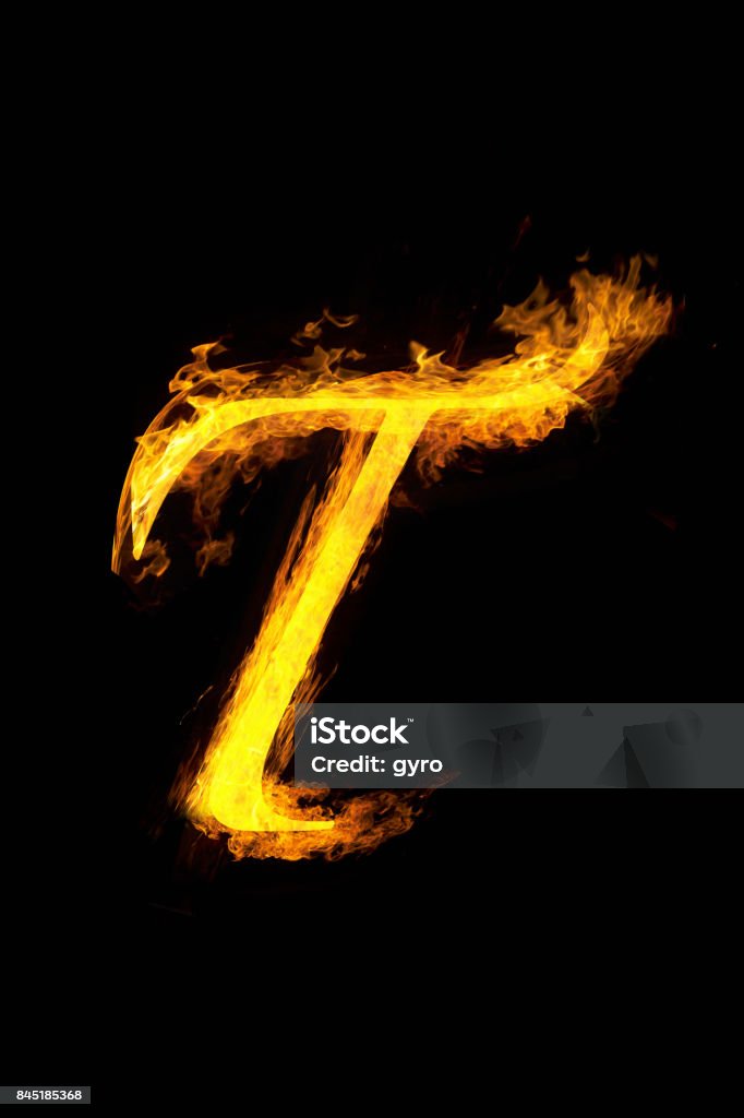 Flame character Alphabet Stock Photo