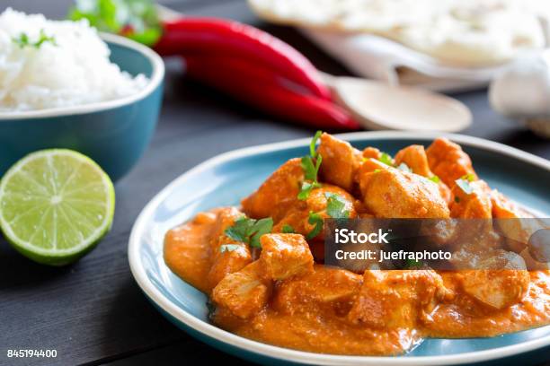 Indian Curry Meal Stock Photo - Download Image Now - Chicken Curry, Butter, Butter Chicken