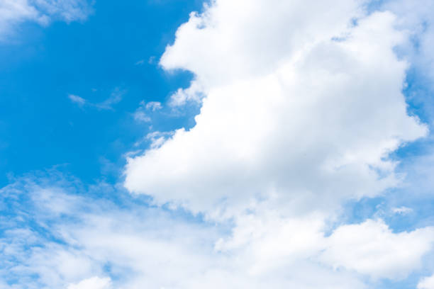 Blue sky and cloudy in the morning.