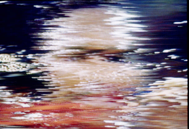 istock Boxer face on the TV screen were jamming 845202192