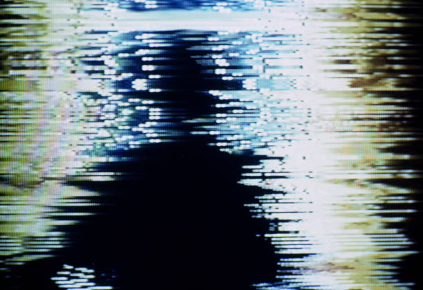 istock Schrett TV screen were jamming in man 845202656