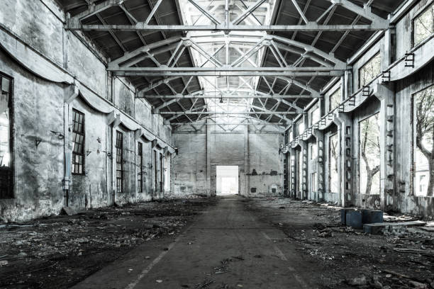 istock old factory buildings destroyed 845203506